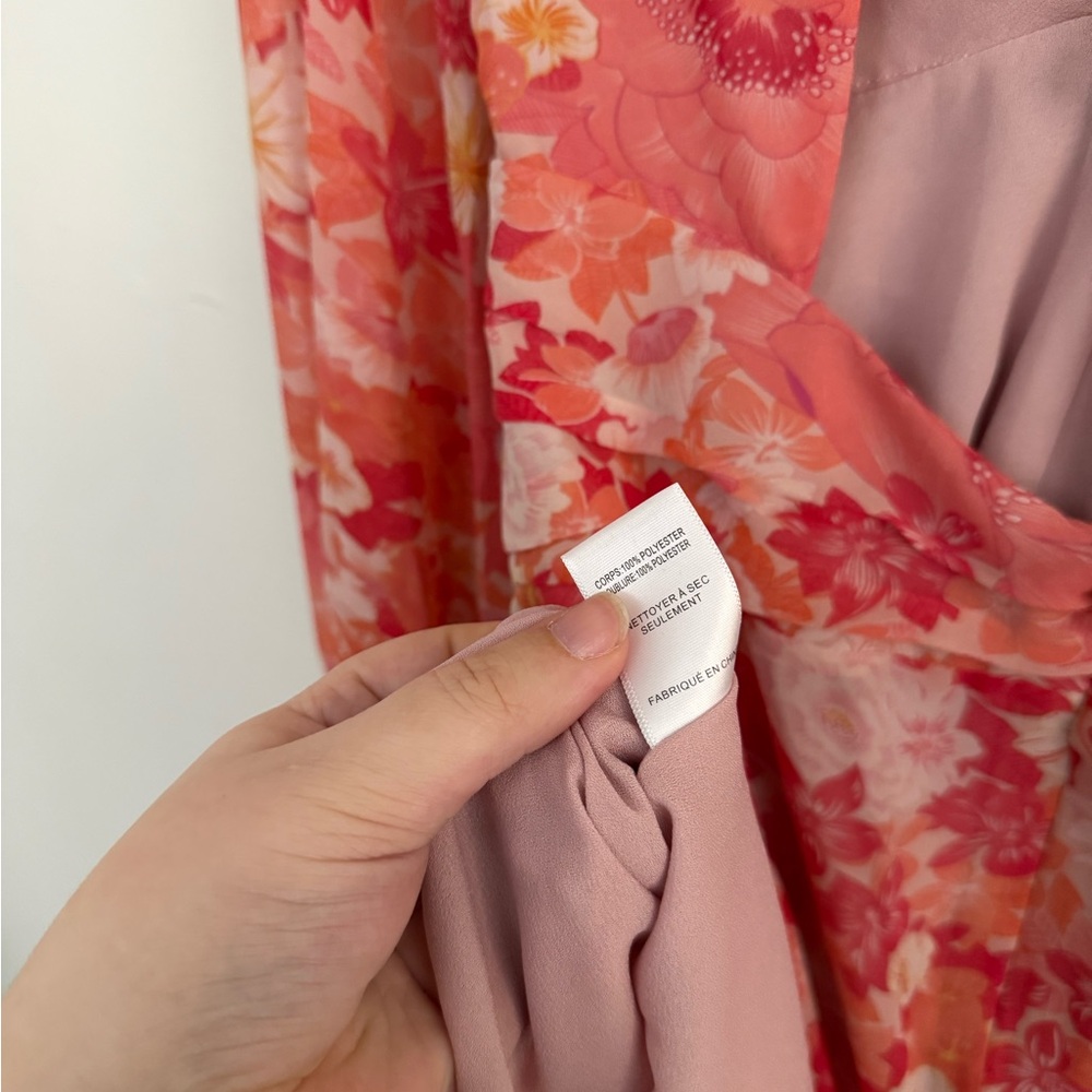 ASTR The Label Coral Pink Floral Long Sleeve Rompet - Picture 8 of 8